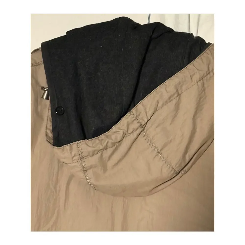 London Fog Insulated Field Jacket Men's M w/ hoodie and removeable wool lining